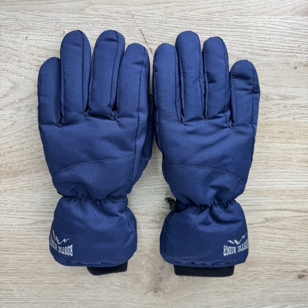 Rustic Ridge Blue Waterproof Ski Snowboard Winter Gloves‎ Unisex Size M Snow
